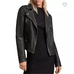 all saints distressed cargo leather biker jacket